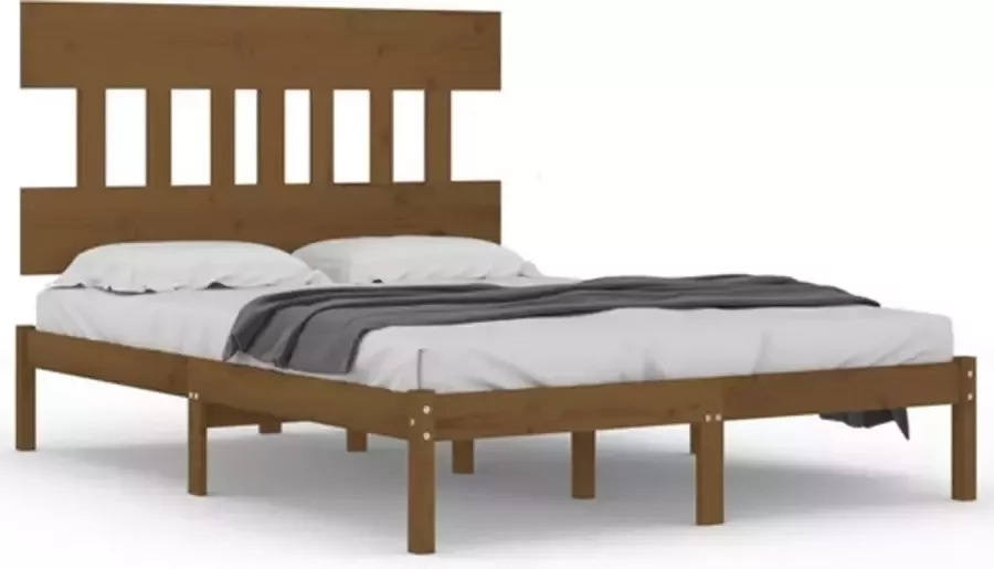 VidaXL -Bedframe-massief-hout-honingbruin-140x200-cm - Foto 2