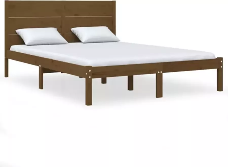 VidaXL -Bedframe-massief-hout-honingbruin-150x200-cm-5FT-King-Size - Foto 3