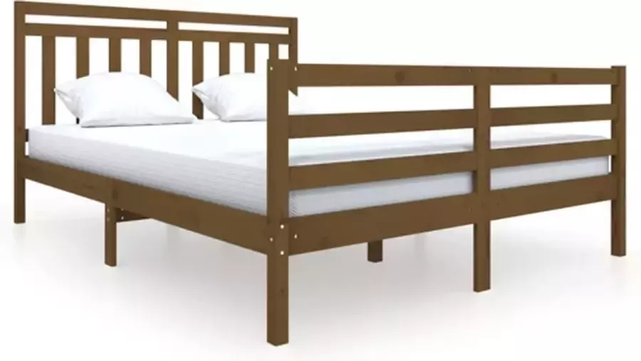 VidaXL -Bedframe-massief-hout-honingbruin-160x200-cm - Foto 2