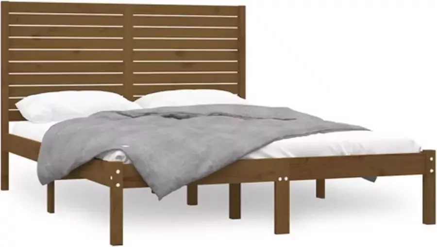 VidaXL Bedframe massief hout honingbruin 160x200 cm - Foto 2