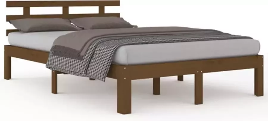 VidaXL Bedframe massief hout honingbruin 160x200 cm - Foto 2