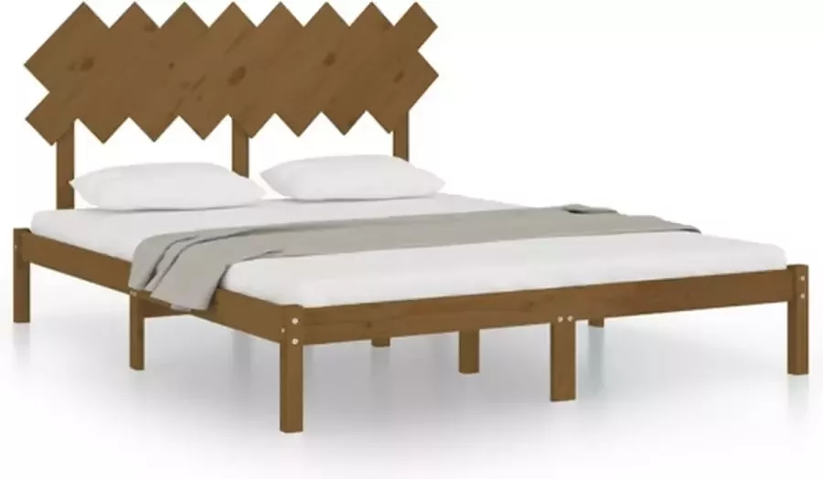 VidaXL -Bedframe-massief-hout-honingbruin-160x200-cm - Foto 2