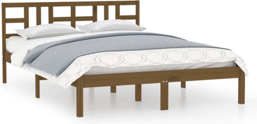 VidaXL -Bedframe-massief-hout-honingbruin-180x200-cm-6FT-Super-King - Foto 3