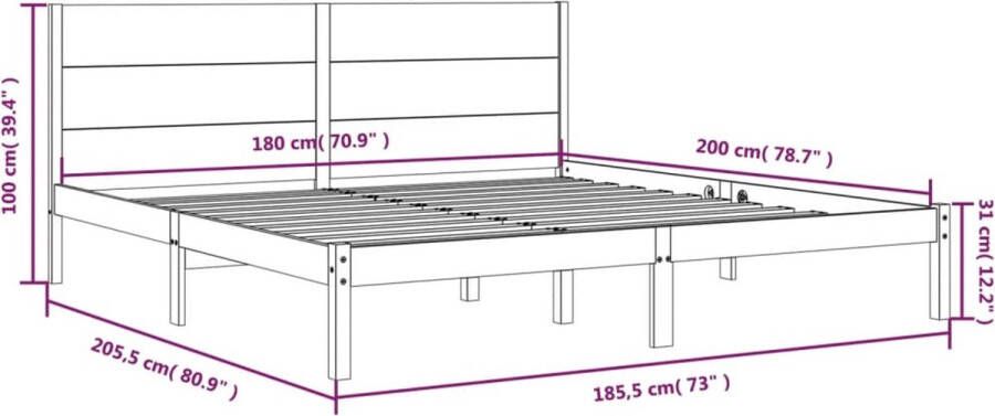 VidaXL -Bedframe-massief-hout-honingbruin-180x200-cm-6FT-Super-King