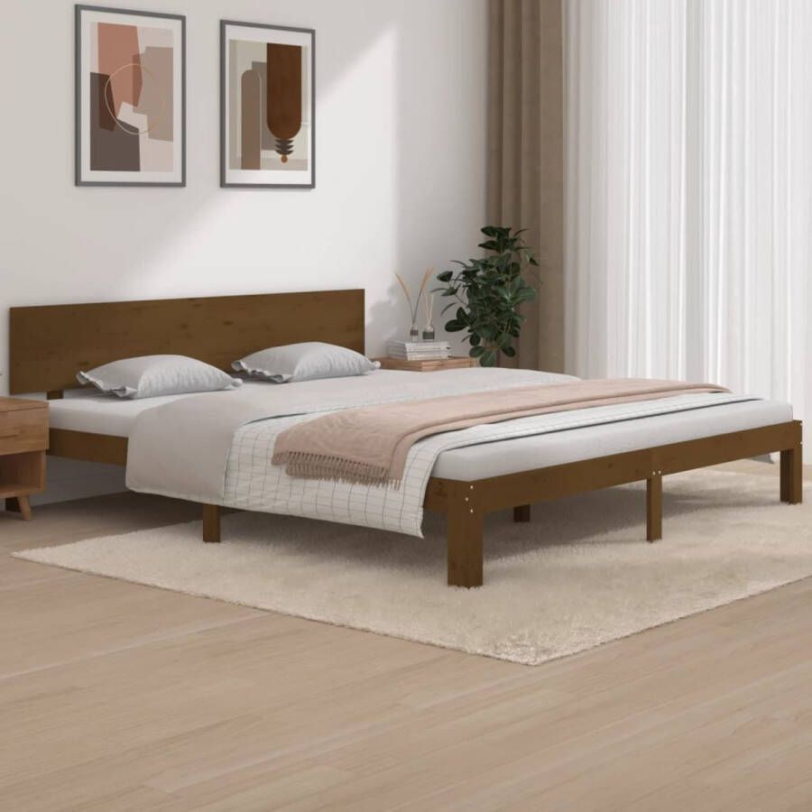 VidaXL -Bedframe-massief-hout-honingbruin-180x200-cm-6FT-Super-King