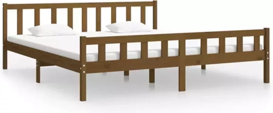 VidaXL -Bedframe-massief-hout-honingbruin-200x200-cm - Foto 18