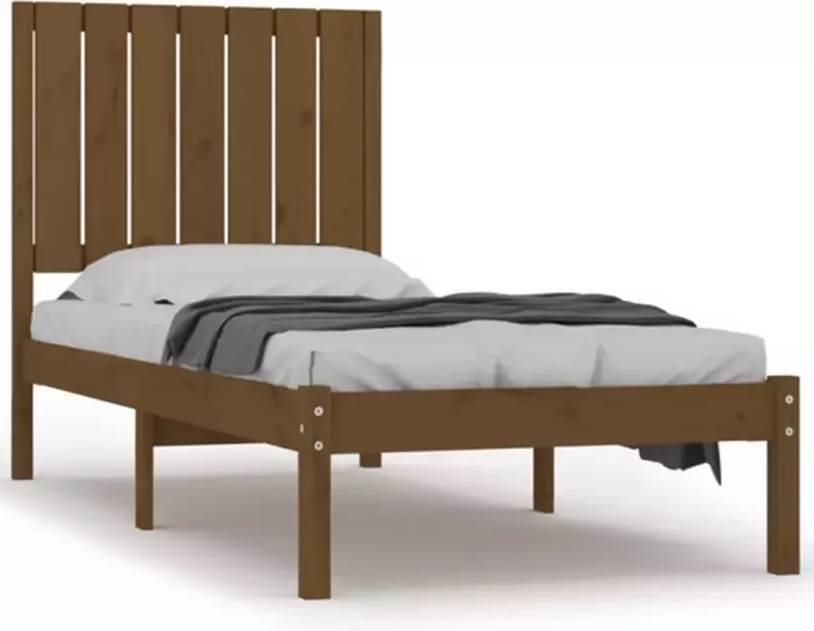 VidaXL -Bedframe-massief-hout-honingbruin-75x190-cm-2FT6-Small-Single - Foto 2