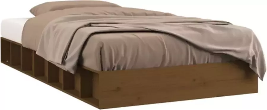 VidaXL Bedframe massief hout honingbruin 90x190 cm 3FT Single - Foto 2