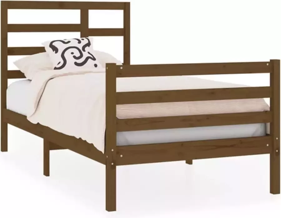 VidaXL -Bedframe-massief-hout-honingbruin-90x190-cm-3FT-Single - Foto 4