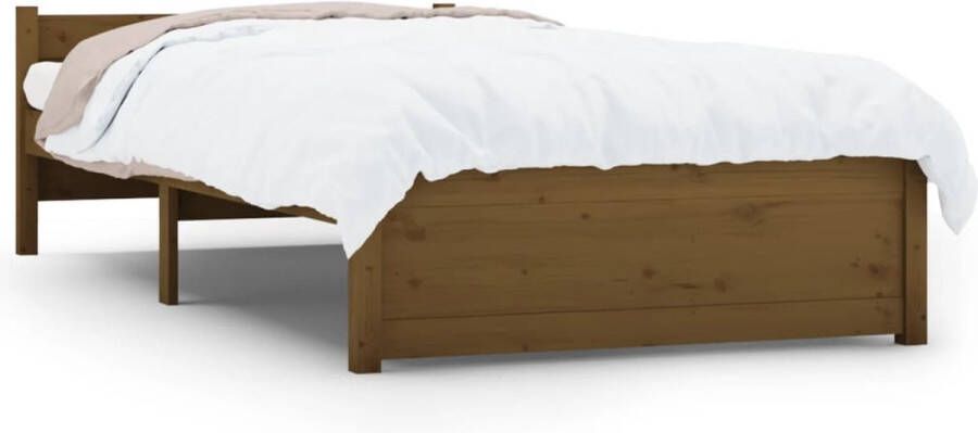 VidaXL -Bedframe-massief-hout-honingbruin-90x200-cm