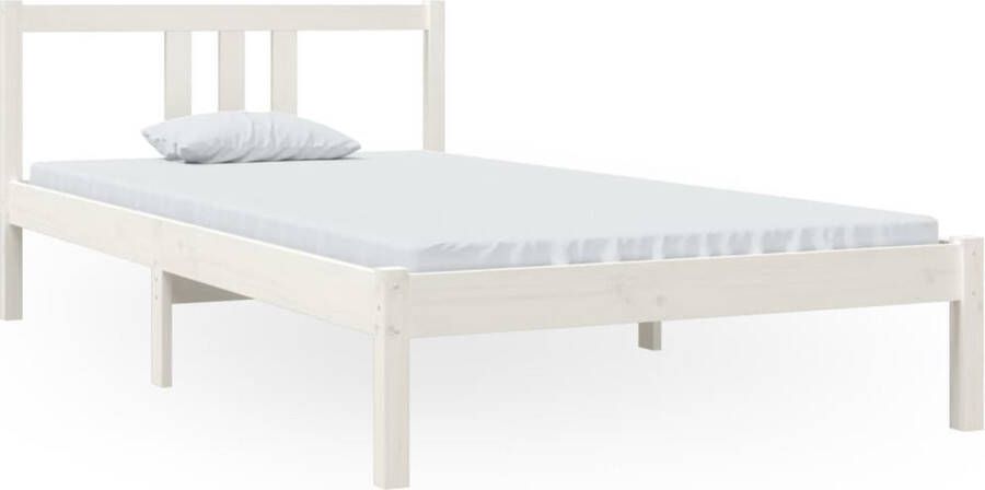 VidaXL -Bedframe-massief-hout-wit-100x200-cm - Foto 11