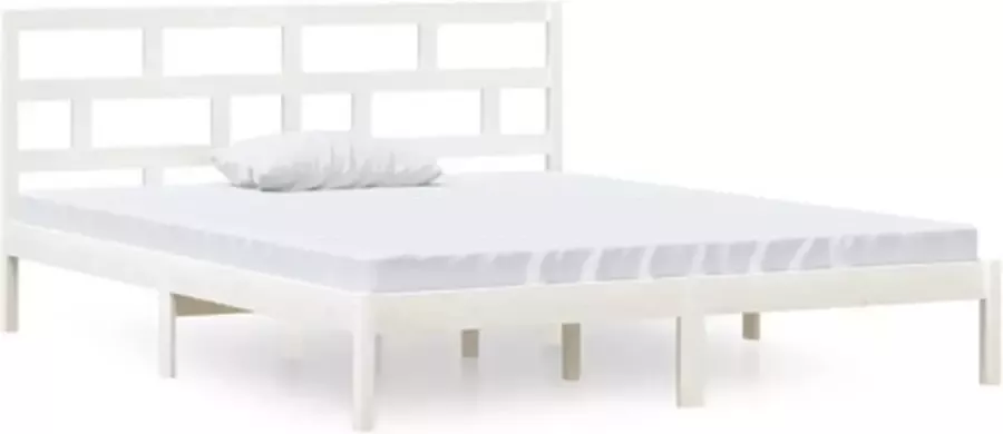 VidaXL -Bedframe-massief-hout-wit-120x190-cm-4FT-Small-Double - Foto 6