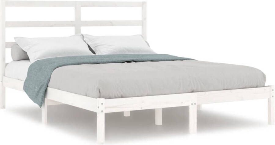 VidaXL -Bedframe-massief-hout-wit-120x190-cm-4FT-Small-Double - Foto 3