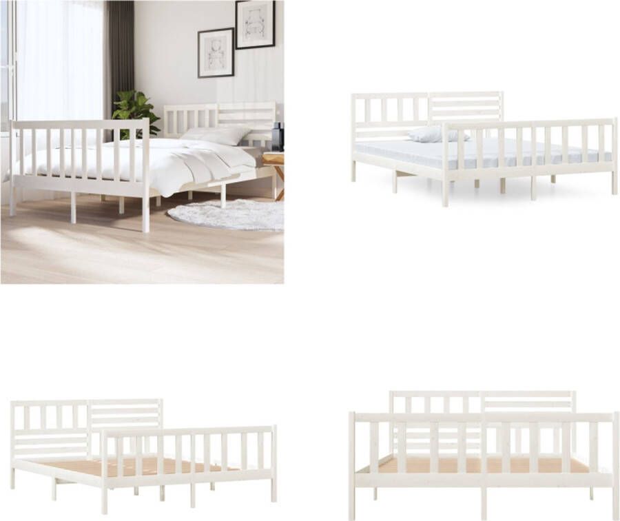 The Living Store Houten Bedframe Classic s Dubbel Bed 135 x 190 cm Wit Houten Bed Frame Dubbele Bed Classic Bed Wit Bed Kopen - Foto 10