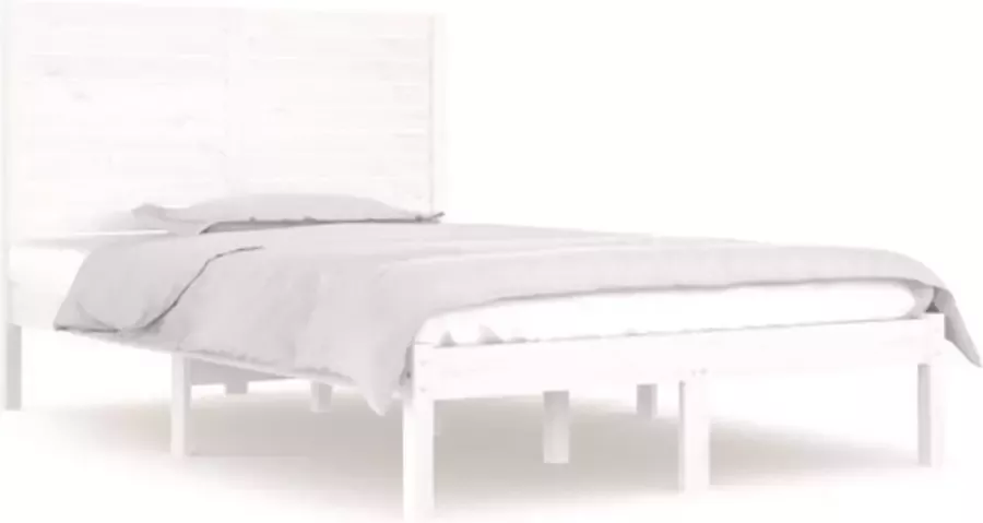 VidaXL -Bedframe-massief-hout-wit-140x190-cm - Foto 2