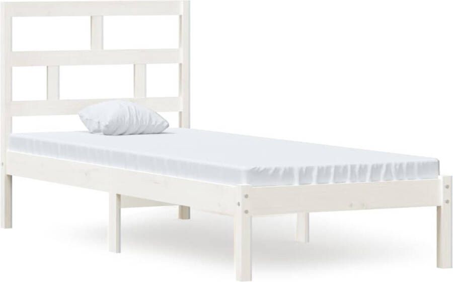 VidaXL -Bedframe-massief-hout-wit-75x190-cm-2FT6-Small-Single - Foto 5