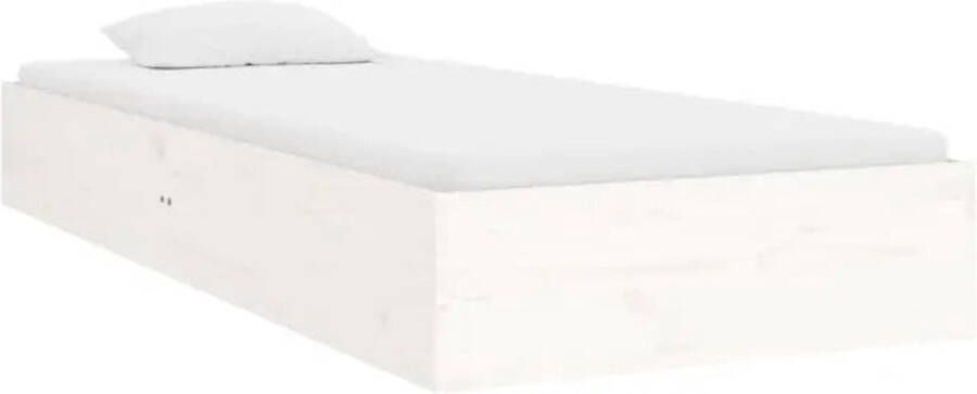 VidaXL -Bedframe-massief-hout-wit-75x190-cm-2FT6-Small-Single - Foto 2