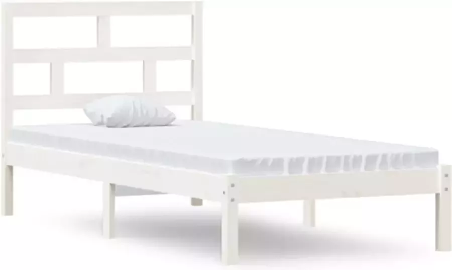 VidaXL -Bedframe-massief-hout-wit-90x190-cm-3FT-Single - Foto 6