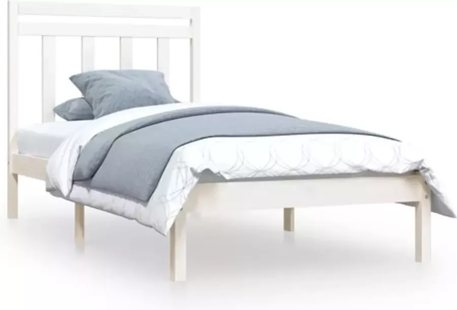 VidaXL -Bedframe-massief-hout-wit-90x190-cm-3FT-Single - Foto 3