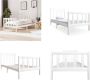 VidaXL Bedframe massief hout wit 90x200 cm Bedframe Bedframes Eenpersoonsbed Bed - Thumbnail 5