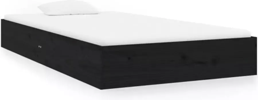 VidaXL -Bedframe-massief-hout-zwart-100x200-cm - Foto 3
