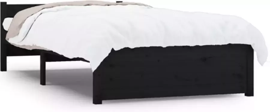 VidaXL -Bedframe-massief-hout-zwart-100x200-cm - Foto 13