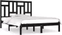 VIDAXL Bedframe massief hout zwart 120x190 cm 4FT Small Double - Thumbnail 2