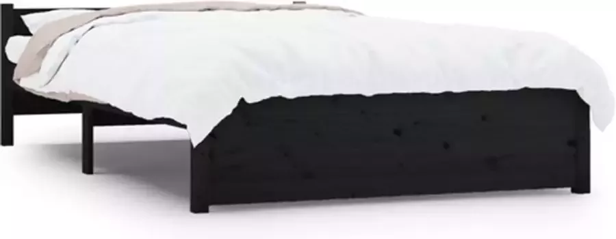 VidaXL -Bedframe-massief-hout-zwart-120x190-cm-4FT-Small-Double - Foto 4