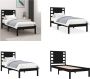VidaXL Bedframe massief hout zwart 75x190 cm 2FT6 Small Single Bedframe Bedframes Eenpersoonsbed Bed - Thumbnail 1