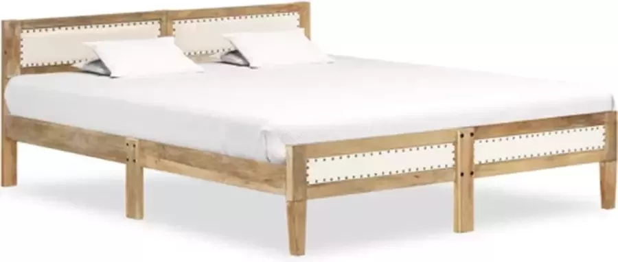 VidaXL -Bedframe-massief-mangohout-140-cm - Foto 2