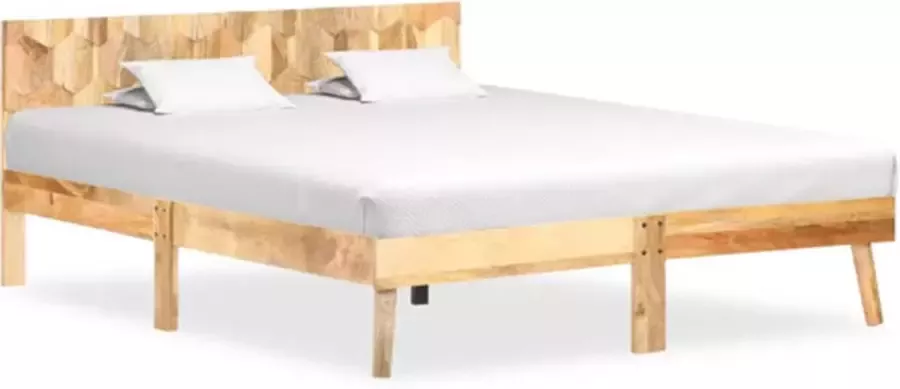 VidaXL Bedframe massief mangohout 140x200 cm