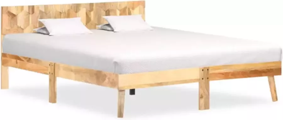 VidaXL Bedframe massief mangohout 160x200 cm