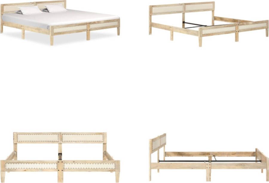 VidaXL Bedframe massief mangohout 200 cm Bedframe Bedframes Bed Frame Bed Frames - Foto 2