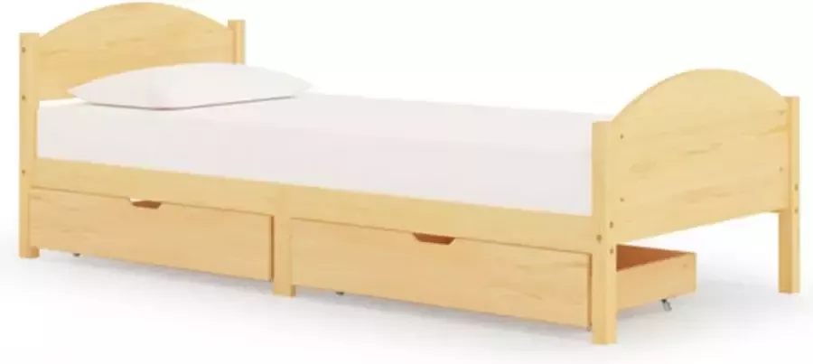 VidaXL Bedframe met 2 lades massief grenenhout 100x200 cm - Foto 2
