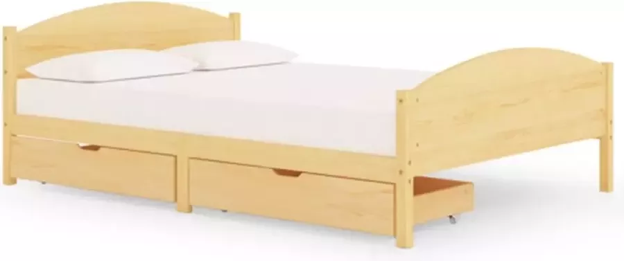 VidaXL Bedframe met 2 lades massief grenenhout 140x200 cm - Foto 2