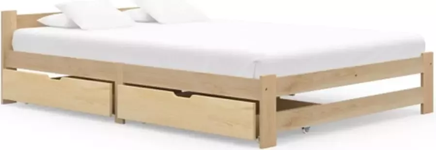VidaXL Bedframe met 2 lades massief grenenhout 180x200 cm - Foto 2