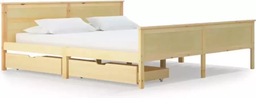 VidaXL Bedframe met 2 lades massief grenenhout 180x200 cm - Foto 2