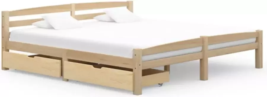 VidaXL Bedframe met 2 lades massief grenenhout 200x200 cm - Foto 2