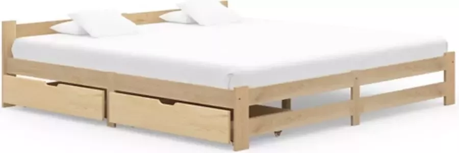 VidaXL Bedframe met 2 lades massief grenenhout 200x200 cm - Foto 2