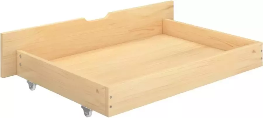 VidaXL Bedframe met 2 lades massief grenenhout 200x200 cm