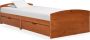 VIDAXL Bedframe met 2 lades massief grenenhout honingbruin 90x200 cm - Thumbnail 1