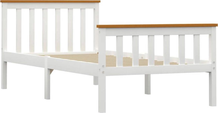 VidaXL Bedframe met 2 lades massief grenenhout wit 100x200 cm - Foto 1