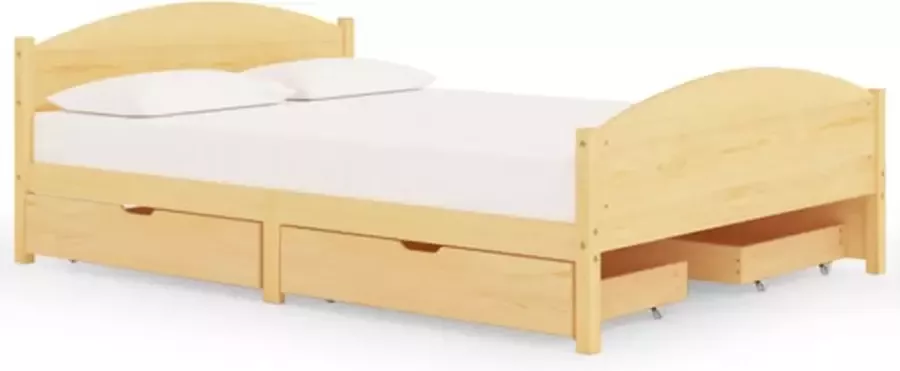 VidaXL Bedframe met 4 lades massief grenenhout 140x200 cm - Foto 2