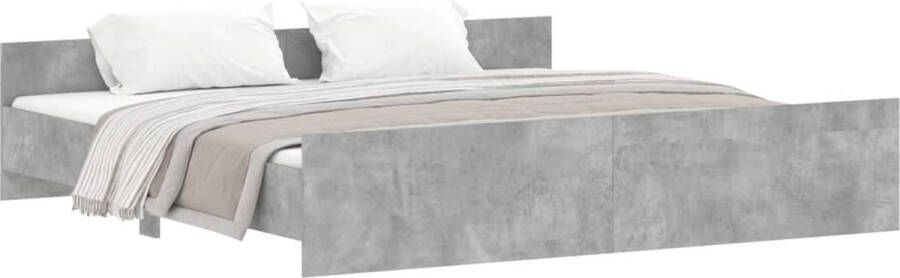 VidaXL -Bedframe-met-hoofd--en-voeteneinde-betongrijs-180x200-cm - Foto 3