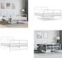 VidaXL Bedframe met hoofd- en voeteneinde metaal wit 150x200 cm Bedframe Bedframes Tweepersoonsbed Bed - Thumbnail 2