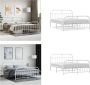 VidaXL Bedframe met hoofd- en voeteneinde metaal wit 183x213 cm Bedframe Bedframes Tweepersoonsbed Bed - Thumbnail 4