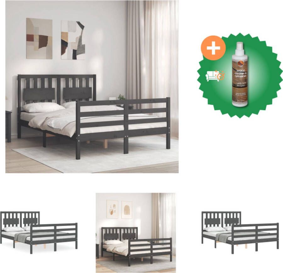 VidaXL Bedframe met hoofd- en voeteneinde metaal wit 75x190 cm Bedframe Bedframes Eenpersoonsbed Bed