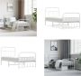 VidaXL Bedframe met hoofd- en voeteneinde metaal wit 90x200 cm Bedframe Bedframes Eenpersoonsbed Bed - Thumbnail 4