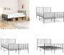 VidaXL Bedframe met hoofd- en voeteneinde metaal zwart 120x190 cm Bedframe Bedframes Tweepersoonsbed Bed - Thumbnail 4