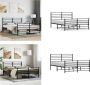 VidaXL Bedframe met hoofd- en voeteneinde metaal zwart 160x200 cm Bedframe Bedframes Tweepersoonsbed Bed - Thumbnail 1